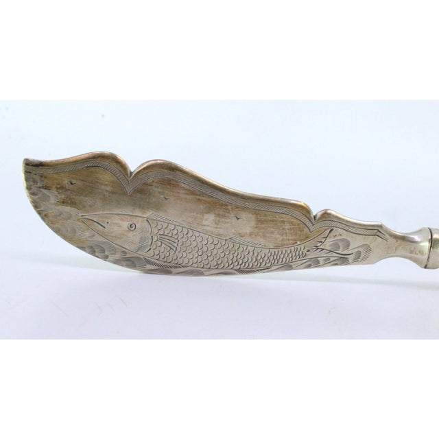 Vintage Silver Fish Knife For Sale - Image 5 of 7