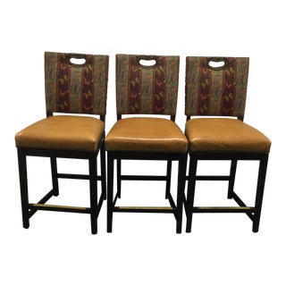 Baker Knapp Tubbs Swivel Counter Stools - Set of 3 For Sale