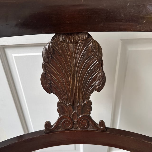 Rococo Mid 20th Century Rococo Shell Needlepoint Chairs a Pair For Sale - Image 3 of 12