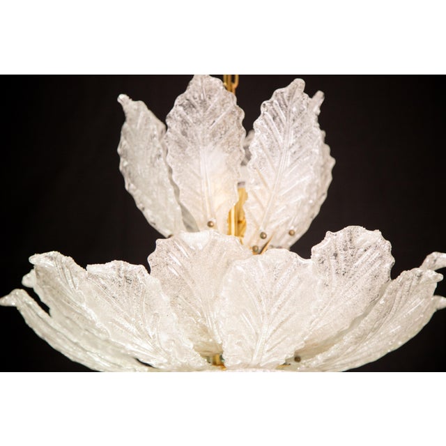 Large Midcentury Italian Murano Glass Chandelier, 1970s For Sale - Image 10 of 13