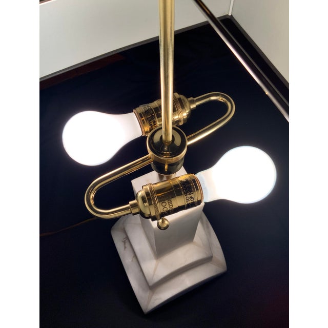 Late 20th Century Frederick Cooper Art Deco Marble Table Lamp For Sale - Image 10 of 12