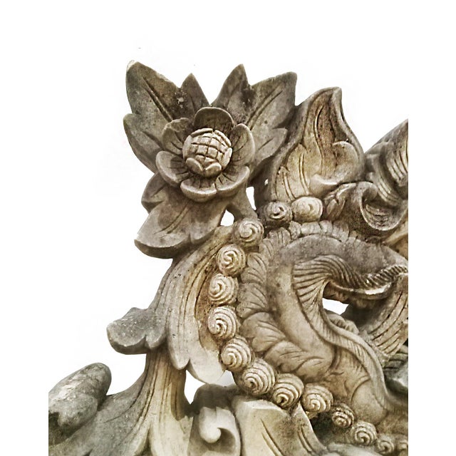 Early 20th Hand-Carved Sandstone Dragon Sculpture For Sale - Image 9 of 12