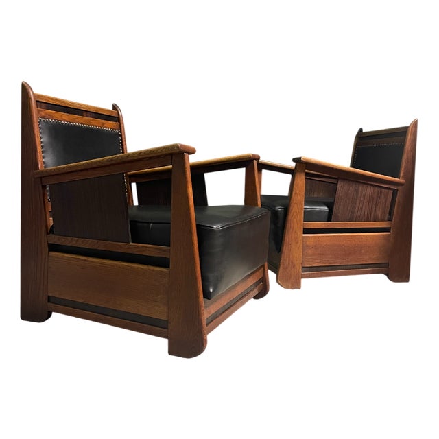 Vintage Haagse School Lounge Chairs, 1930, Set of 2 For Sale