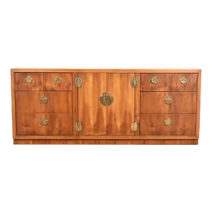 Lane Furniture Hollywood Regency Campaign Yew Wood Long Dresser