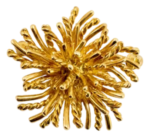 Vintage Tiffany & Co. 18k Yellow Gold Sea Anemone Pin Brooch