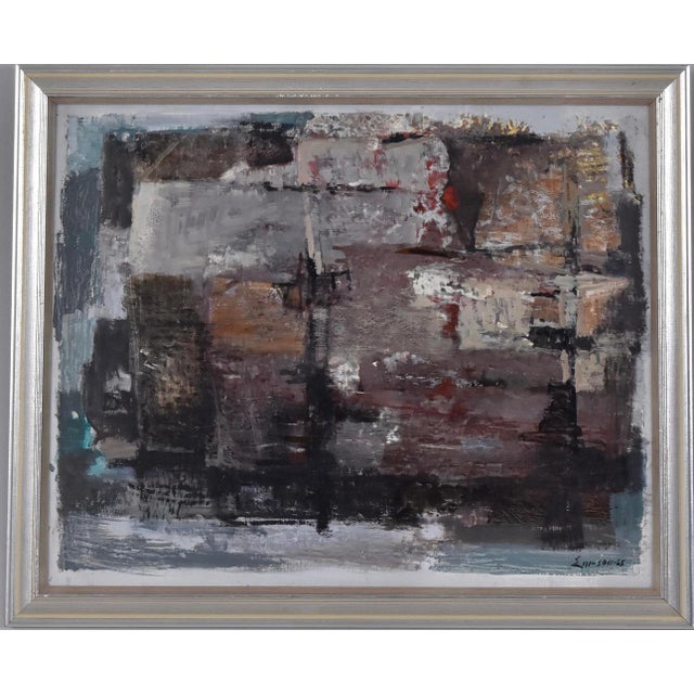 Mid-Century Modern Erik Emanuelsson, Composition, 1965, Oil on Panel, Framed For Sale - Image 3 of 18