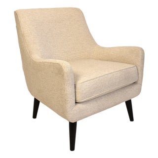 Cream Bucket Lounge Chair For Sale