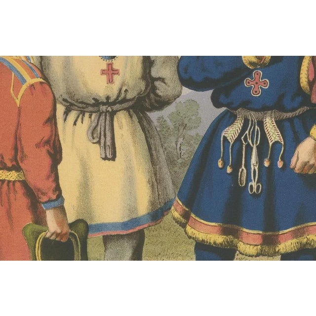After Eckersberg, Norwegian Sámi Attire Summer Dress, Laplanders in Finnmark, 1860, Print For Sale - Image 3 of 10