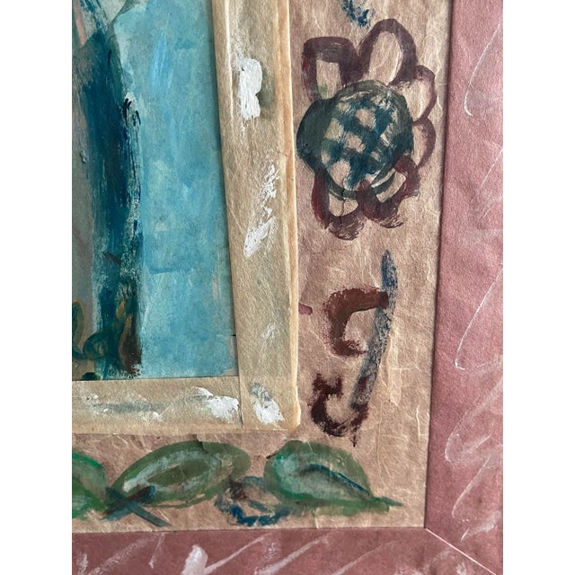 Margaret Held (1933-2016) Abstract Acrylic on Wood Board Mixed Media “Waiting” For Sale - Image 12 of 12