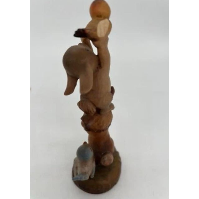 Vintage Jerrandiz Wooden Carved Figurine "Helping Hands" For Sale - Image 4 of 11