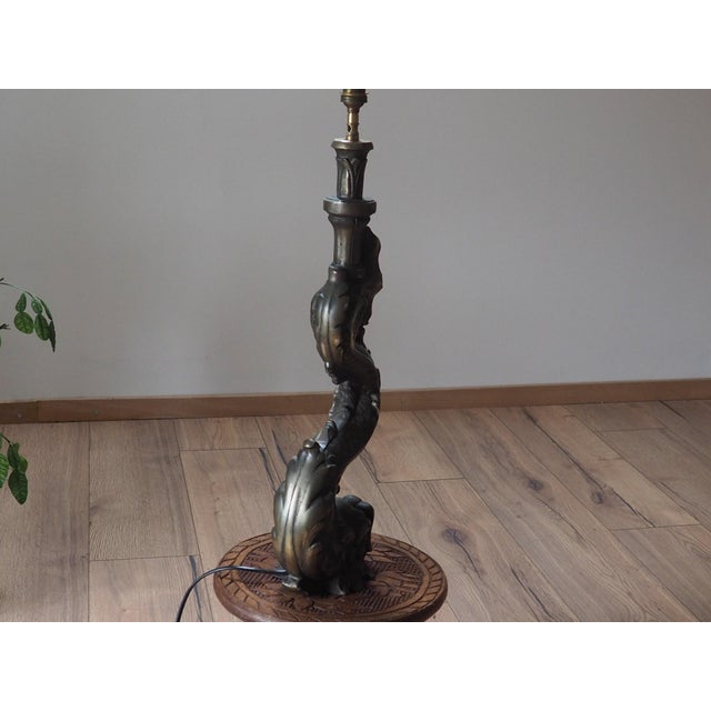 Mid-Century Modern Vintage Zoomorphic Dragon Lamp in Cast Metal, 1970s For Sale - Image 3 of 18