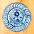 Vintage Granada Spanish Fajalauza Blue/Green Pomegranate Plate For Sale - Image 4 of 4