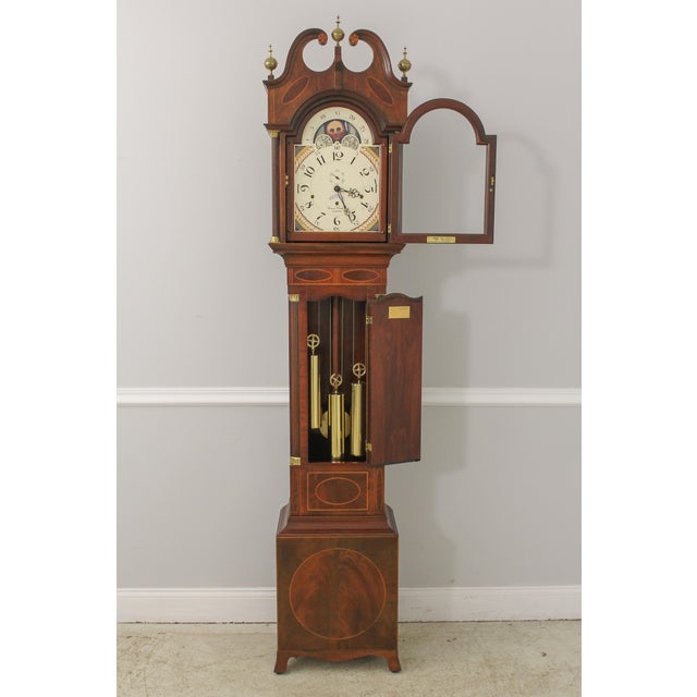 Sligh Thomas Harland Inlaid Mahogany Grandfather Clock Chairish