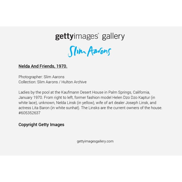 Not Yet Made - Made To Order Slim Aarons, "Nelda and Friends," January 1, 1970 Getty Images Gallery Framed Art Print For Sale - Image 5 of 5