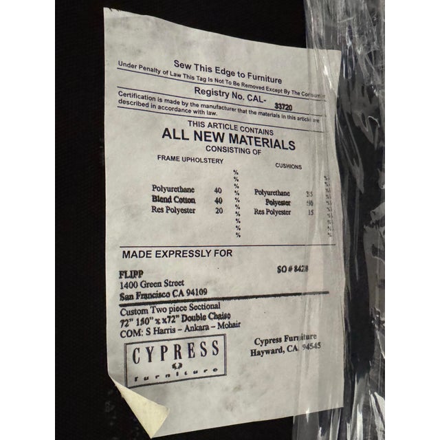 Cypress Furniture Custom Made U-Shaped Sectional For Sale - Image 12 of 12