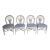 1970s Tropical Style Wicker Bamboo Dining Chair White With Cushion Set of 4 For Sale