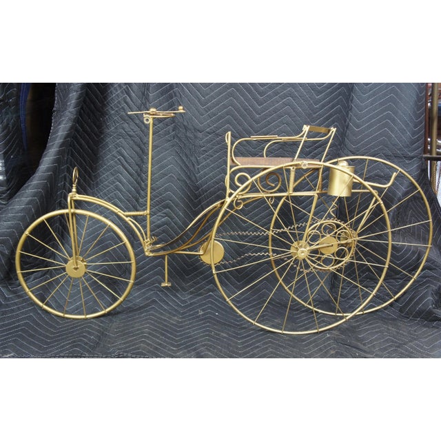 Brass 1986 Curtis Jere Karl Benz Mercedes Brass Bicycle Sculpture Mid Century Modern For Sale - Image 8 of 11