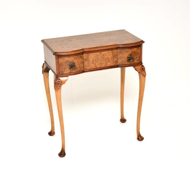 Vintage Burr Walnut Side Table, 1930s For Sale - Image 10 of 10