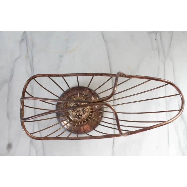 1970s Mid-Century Italian Metal Wine Holder For Sale - Image 4 of 5