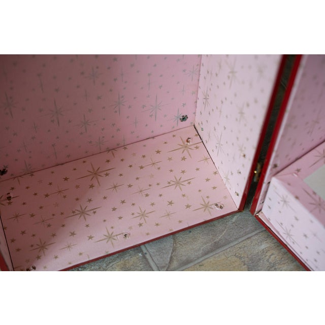 Metal 1950s Glossy Red Stacking Trunks - a Pair For Sale - Image 7 of 10