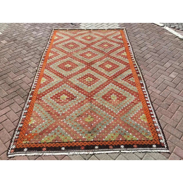 Nomadic Embroidered Kilim - 70" X 125" For Sale - Image 11 of 11