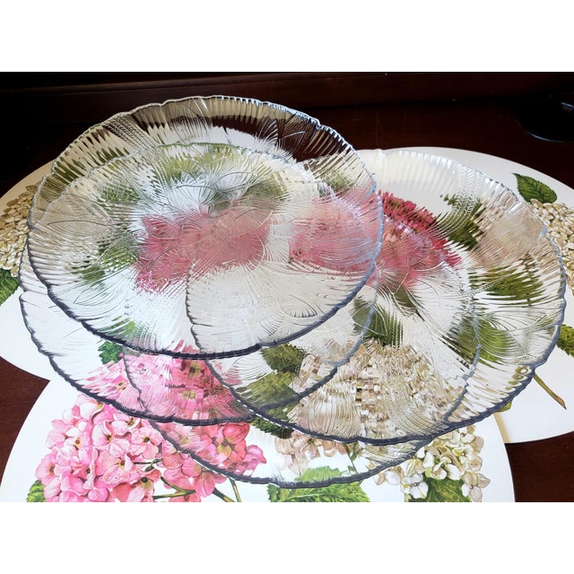 Mid-Century Modern Vintage Arcoroc France Glass Dinner Plates - 4 Pieces For Sale - Image 3 of 8