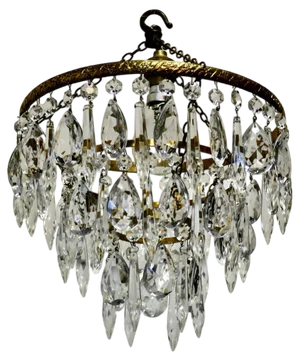 3-Tier Waterfall Chandelier, 1950s