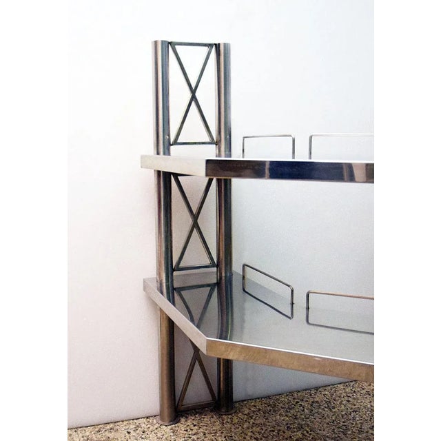 Silver Steel Console Table, Italy, 1970s For Sale - Image 8 of 13