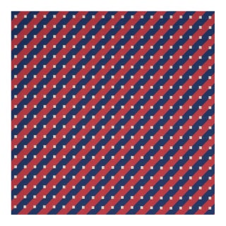 Schumacher Zilla Stripe Fabric in Americana For Sale