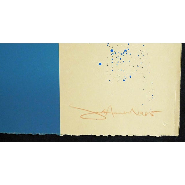 1980s Frank Howell Wounded Knee Woman 1985 Blue Original Lithograph Art For Sale - Image 5 of 7