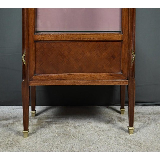 Louis XVI Style Mahogany Display Cabinet, 1930s For Sale - Image 12 of 18