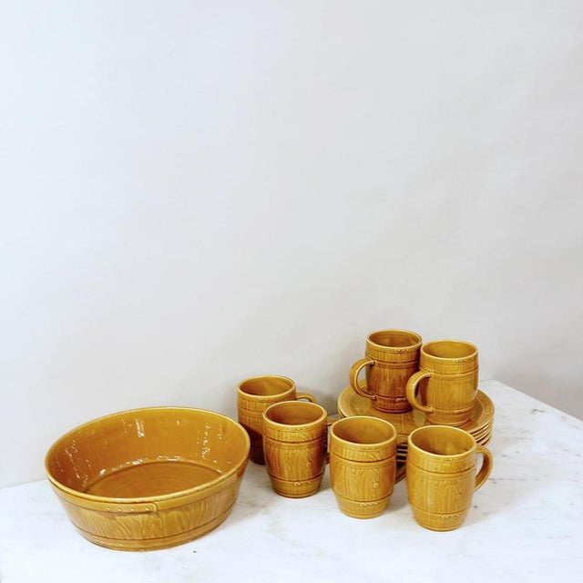 Sauerkraut Tableware from Gien, France, Set of 13 For Sale - Image 11 of 16