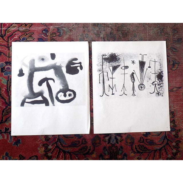 Joan Miró Vintage Abstract Joan Miro Lithographs - a Pair For Sale - Image 4 of 5