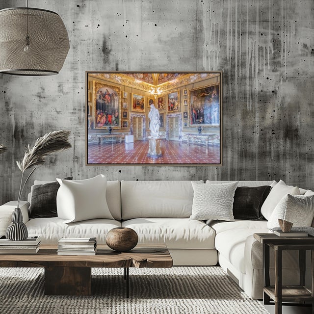 Photographed inside the Cappelle Medicee in Florence, this image reveals the grandeur and sculptural precision of...