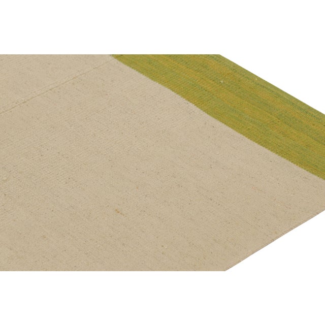 Rug & Kilim’s Contemporary Kilim in Beige, Green and Gray Tones For Sale In New York - Image 6 of 8