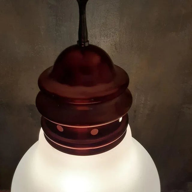 Italian Glass Bulb Pendant Lamp, 1960s For Sale - Image 7 of 10