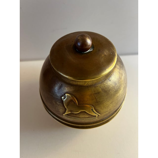 Metal 1924 Lipton Brass Tea Caddy For Sale - Image 7 of 7