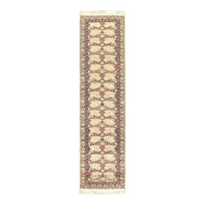 2020s Fine Hand Knotted Persian Tabriz Design Runner