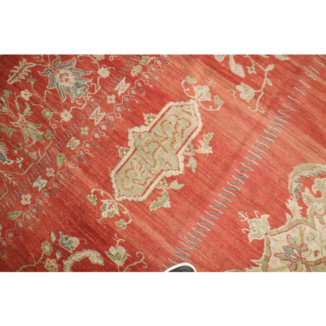 Antique Zabihi Collection Turkish Oushak Rug - 12' x 14' For Sale - Image 4 of 8