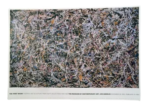 Jackson Pollock, 1984 the Museum of Contemporary Art Los Angeles Jackson Pollock Exhibition Poster, Original and Rare
