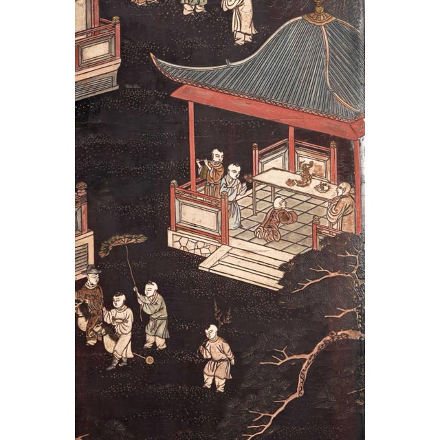 Monumental Chinese Coromandel 12 Panel Room Screen For Sale - Image 10 of 12