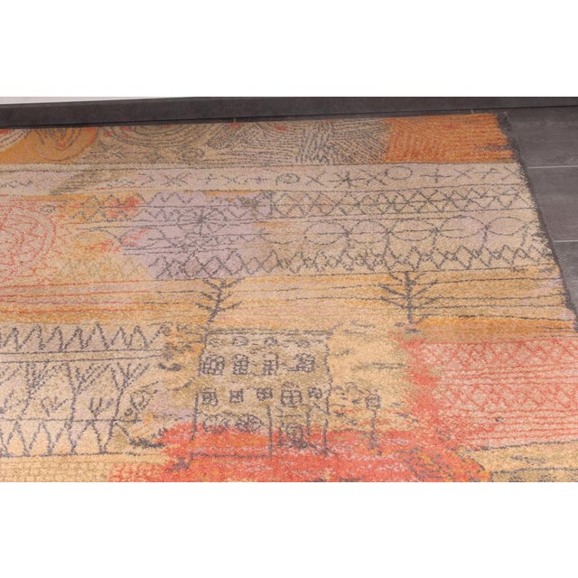 Orange Florentisches Viertel Rug by Paul Klee for Ege Axminster, 1980s For Sale - Image 8 of 13