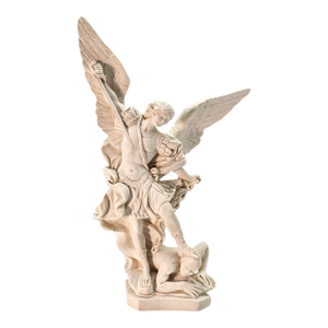 St. Michael Archangel Sculpture in Marble Resin Composite, 11.5"