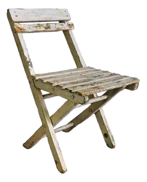Small Vintage Foldable Chair in White Color, 1950