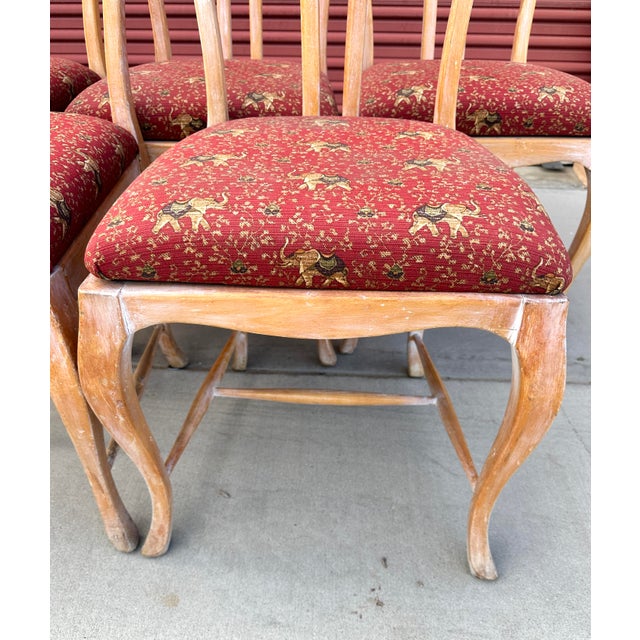 Vintage Mid 20c Gustavian Style Cerused Dining Chairs-Set of 6 For Sale - Image 4 of 12