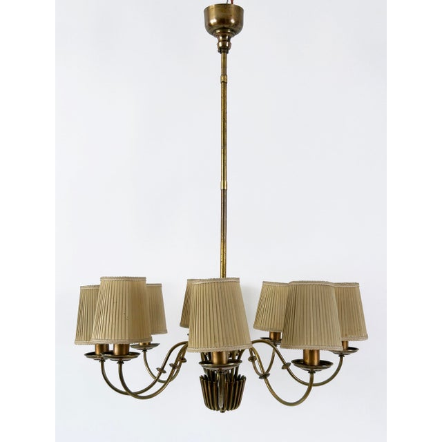 Mid-Century 8-Armed Chandelier from Vereinigte Werkstätten München, Germany, 1950s For Sale - Image 12 of 18