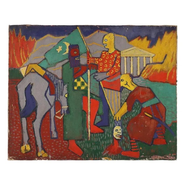 Orazi, Composition, Oil on Canvas For Sale - Image 12 of 12