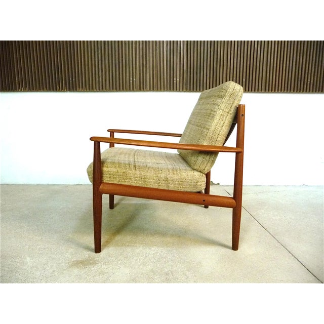 Danish Teak and Wool Easy Chair by Grete Jalk for Cado, 1960s For Sale - Image 13 of 13