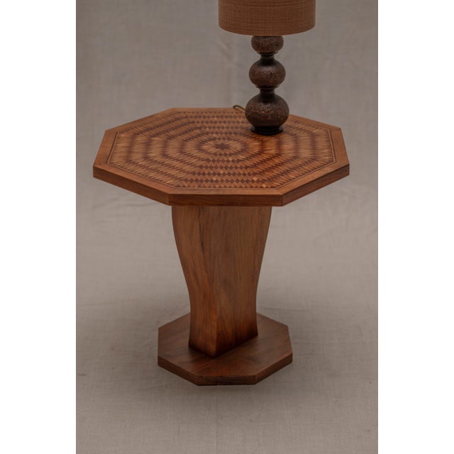 Wood Mid-Century Marquetry Side Table, 1960s For Sale - Image 7 of 12