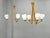 Mid-Century Czech Wood and Glass Chandeliers by Dřevo Humpolec, 1970s, Set of 2 For Sale - Image 3 of 15